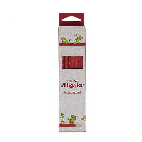 مداد قرمز سوسمار نشان Alligator بسته 12 عددی و تکی