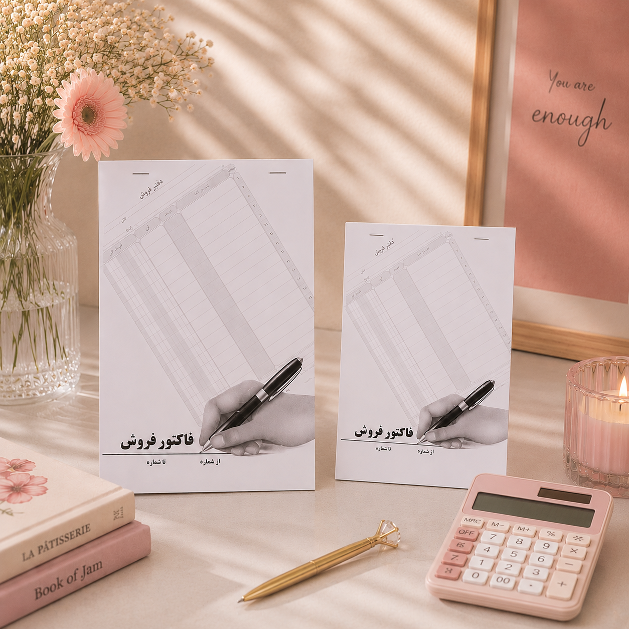 دفتر فاکتور فروش در دو سایز