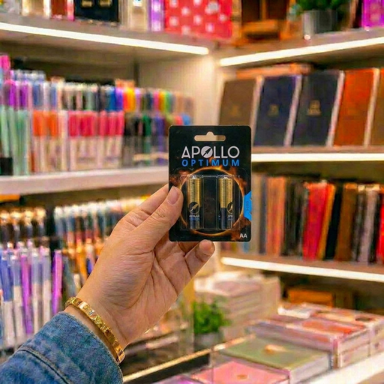 باطری قلمی آپولو اپتیموم (Apollo Optimum AA) بسته ۲ عددی