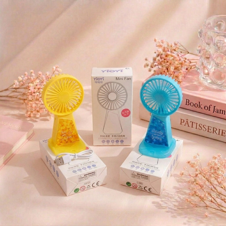 مینی پنکه شارژی YIYI مدل Mini Fan | پنکه رومیزی و دستی USB قابل حمل